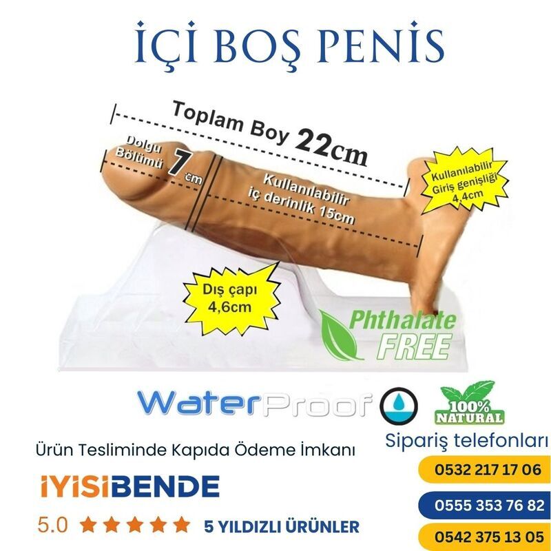 22 Cm En Büyük Boy Belden Bağlamalı Takma Penis - 4