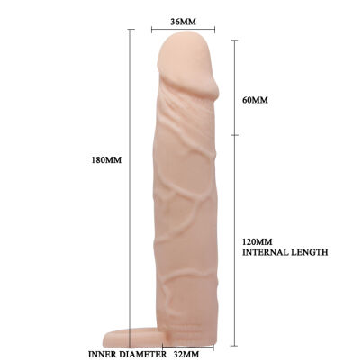 Dolgulu Prezervatif Uzatmalı Penis Kılıfı Anında 5 Cm Uzatır - 8