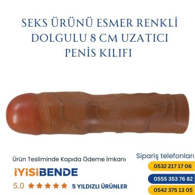 Erkeklere Özel 8 Cm Uzatıcı 2 Cm Kalınlaştırıcı Penis Kılıfı - 3