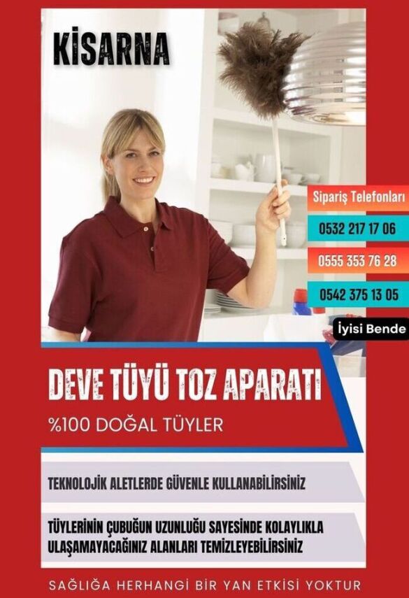 Tüy Toplayıcı Toz Aparatı % 100 Orjinal Deve Kuşu Tüyü - 1