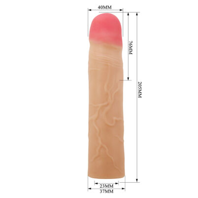 Ultra Gerçekci Ön Kısmı 6 Cm Dolgulu Penis Kılıfı Prezervatif - 5