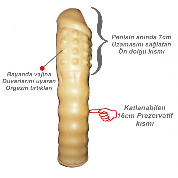 Uzatmalı Prezervatif Uyarıcı Tırtıklı - 6